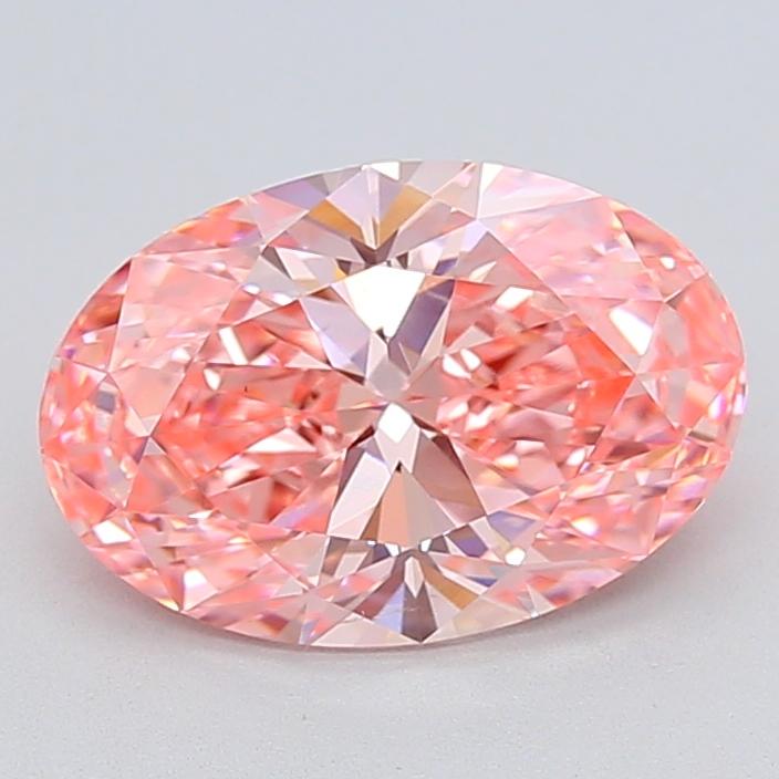 3.07 Ct. Fancy Vivid  Pink Oval Lab Grown Diamond