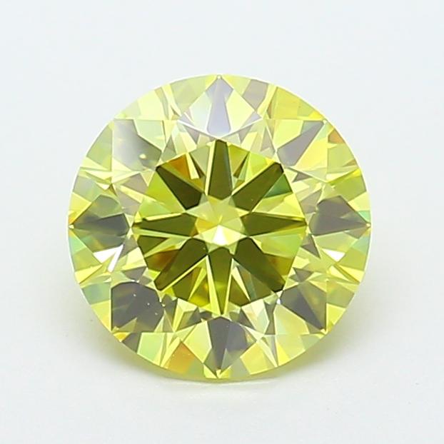2.06 Ct. Fancy Intense Yellow Round Lab Grown Diamond
