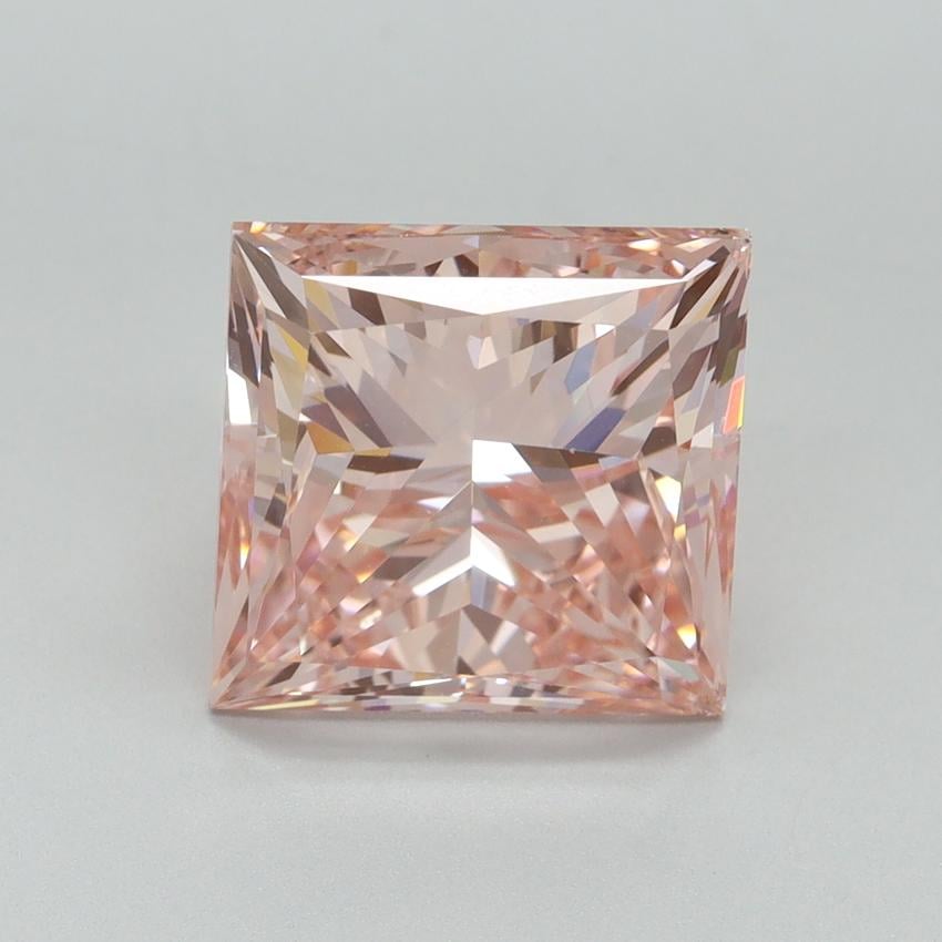 5.09 Ct. Fancy Vivid Pink Princess Lab Grown Diamond