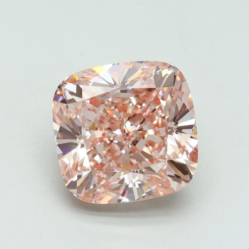 5.03 Ct. Fancy Intense Pink Cushion Lab Grown Diamond