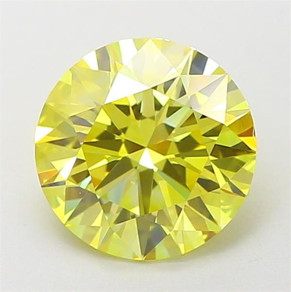 1.41 Ct. Fancy Intense Yellow Round Lab Grown Diamond
