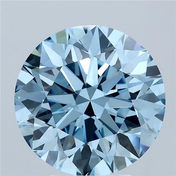 5.00 Ct. Fancy Vivid Blue Round Lab Grown Diamond