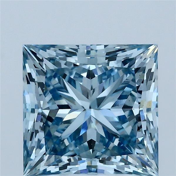 3.03 Ct. Fancy Vivid Blue Princess Lab Grown Diamond