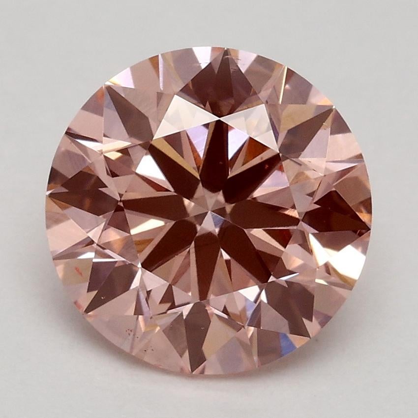 2.10 Ct. Fancy Intense Pink Round Lab Grown Diamond