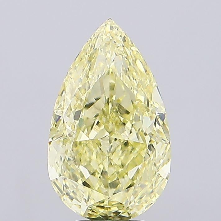 6.19 Ct. Fancy Intense Yellow Pear Lab Grown Diamond