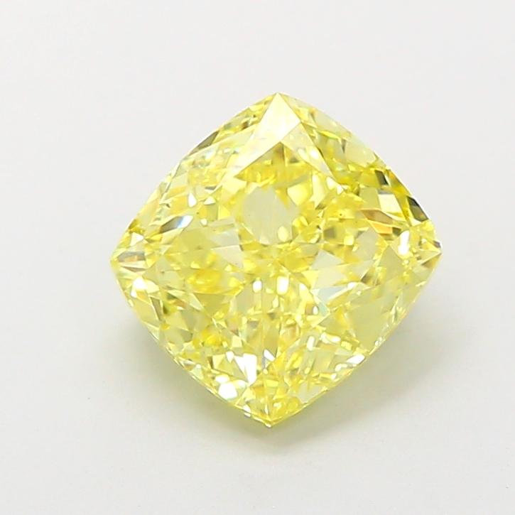 2.52 Ct. Fancy Intense  Yellow Cushion Lab Grown Diamond