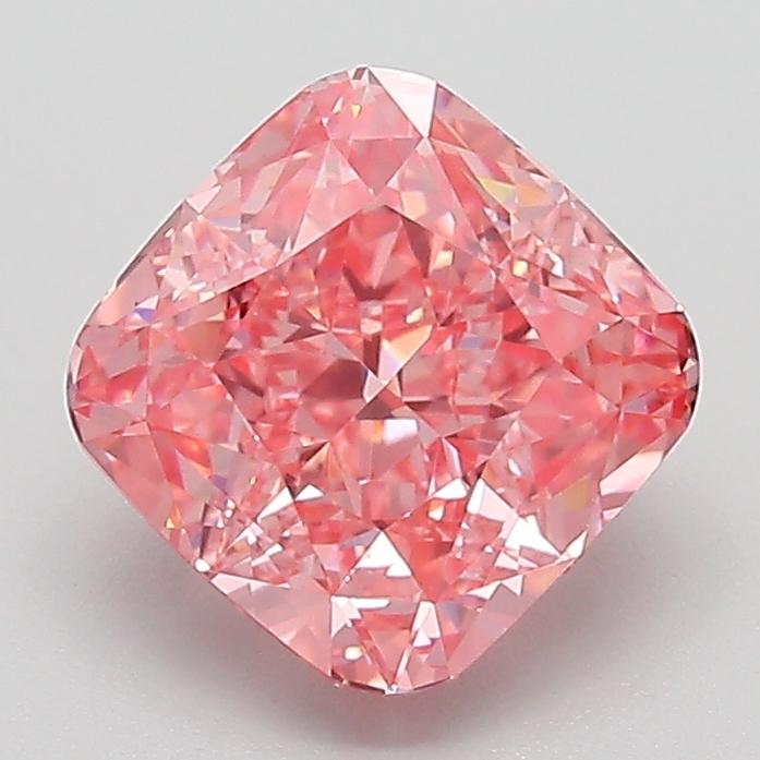 2.09 Ct. Fancy Vivid Pink Cushion Lab Grown Diamond
