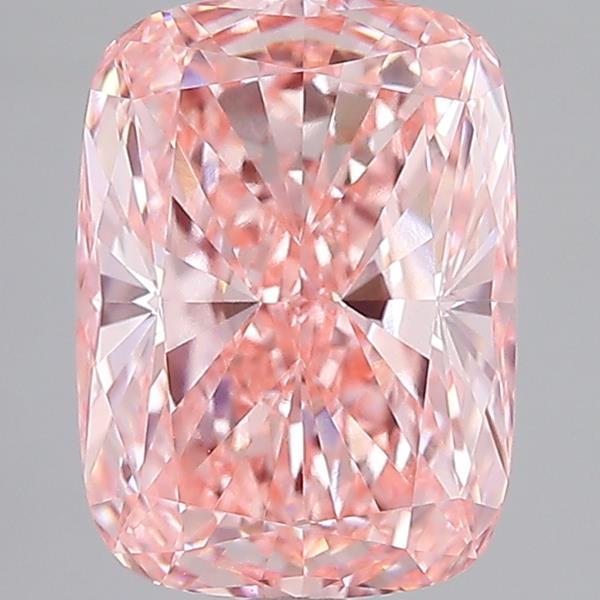 2.87 Ct. Fancy Vivid Pink Cushion Lab Grown Diamond