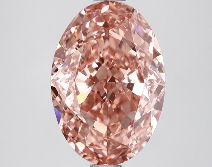 2.69 Ct. Fancy Vivid Pink Oval Lab Grown Diamond