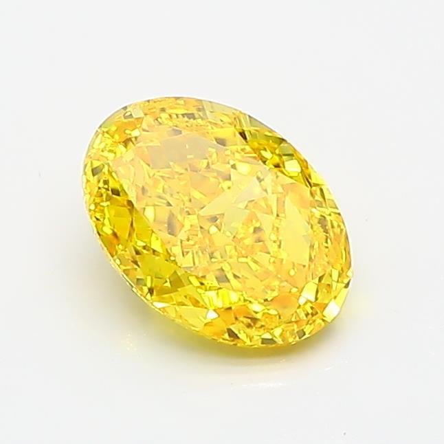 1.00 Ct. Fancy Vivid Yellow Oval Lab Grown Diamond