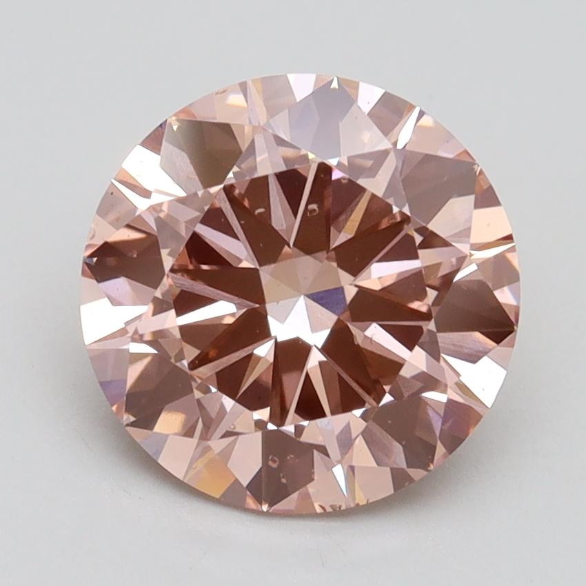 2.48 Ct. Fancy Intense Pink Round Lab Grown Diamond