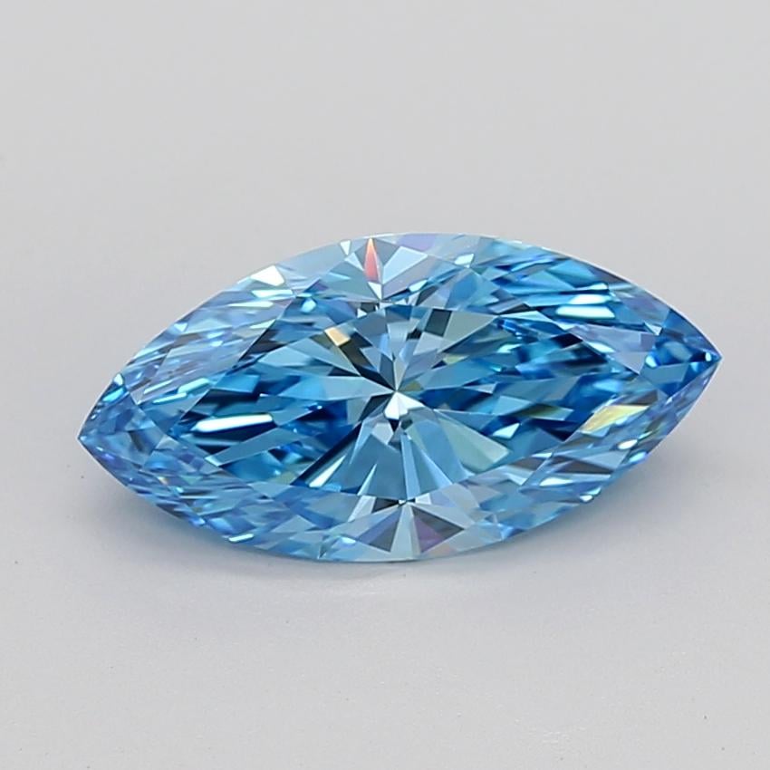 3.24 Ct. Fancy Vivid Blue Marquise Lab Grown Diamond