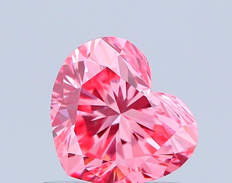 0.87 Ct. Fancy Vivid Pink Heart Lab Grown Diamond