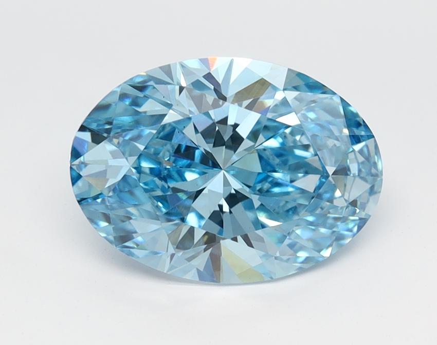 1.89 Ct. Fancy Vivid Blue Oval Lab Grown Diamond
