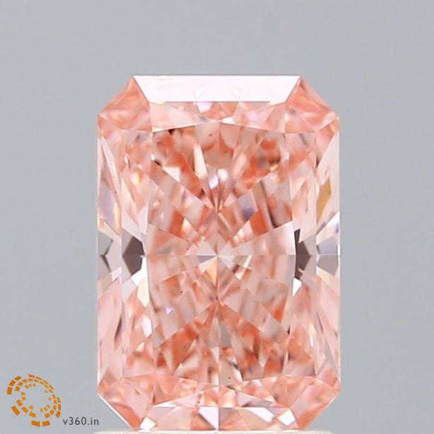 1.52 Ct. Fancy Vivid Pink Radiant Lab Grown Diamond