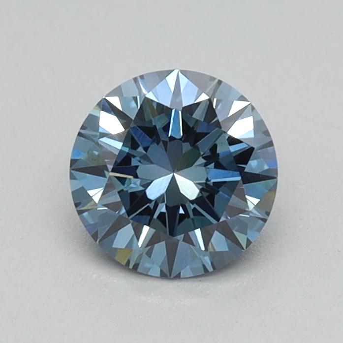 0.44 Ct. Fancy Vivid Blue Round Lab Grown Diamond
