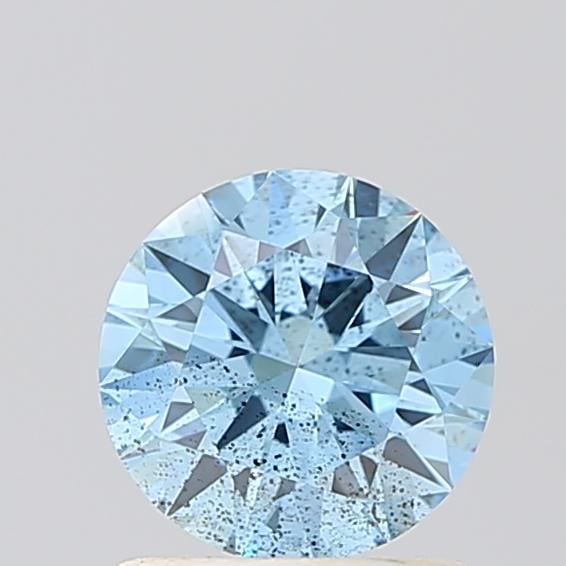 0.90 Ct. Fancy Vivid Blue Round Lab Grown Diamond