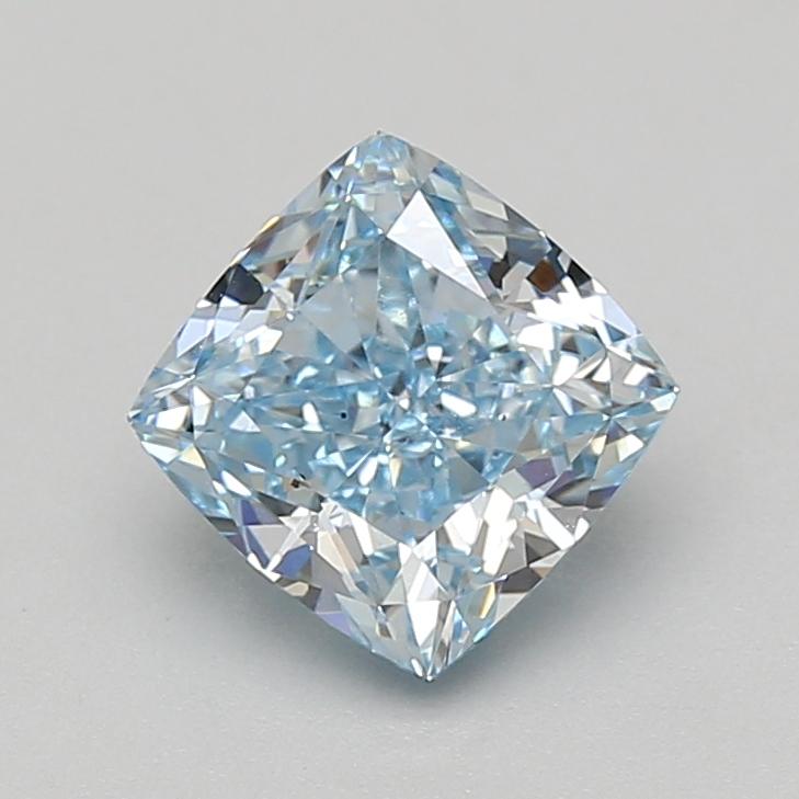 2.06 Ct. Fancy Intense Blue Cushion Lab Grown Diamond