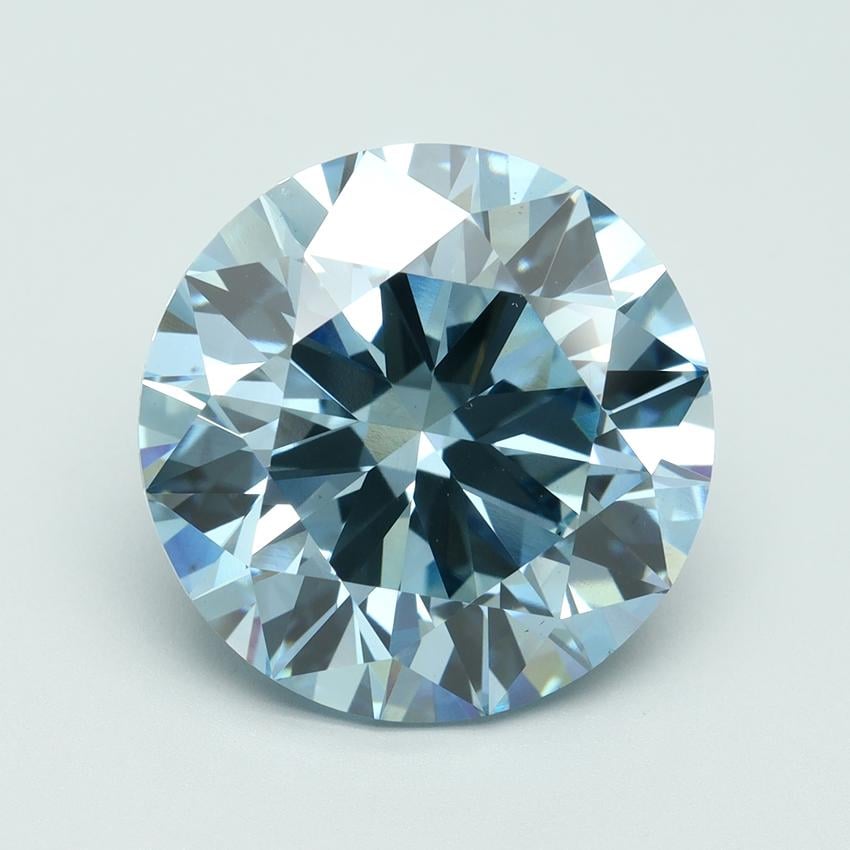 10.04 Ct. Fancy Vivid Blue Round Lab Grown Diamond