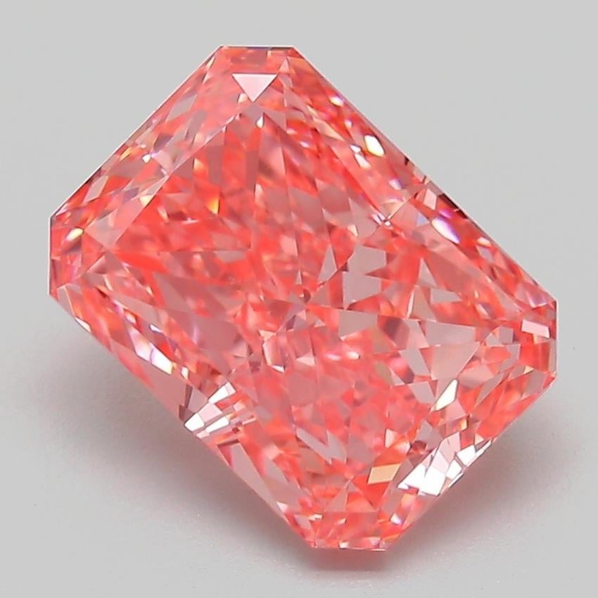 3.20 Ct. Fancy Vivid Pink Radiant Lab Grown Diamond