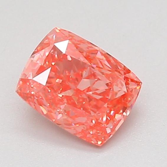1.05 Ct. Fancy Vivid Pink Cushion Lab Grown Diamond