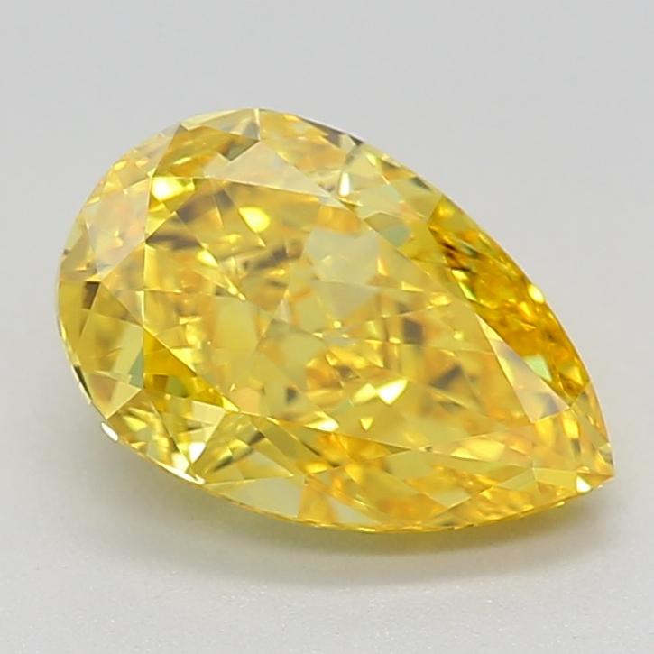 1.04 Ct. Fancy Vivid  Yellow Pear Lab Grown Diamond