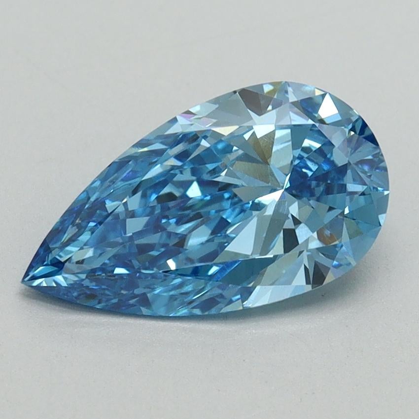 1.51 Ct. Fancy Vivid Blue Pear Lab Grown Diamond