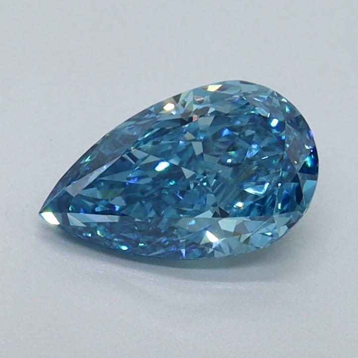 0.68 Ct. Fancy Vivid Malibu Blue Pear Lab Grown Diamond