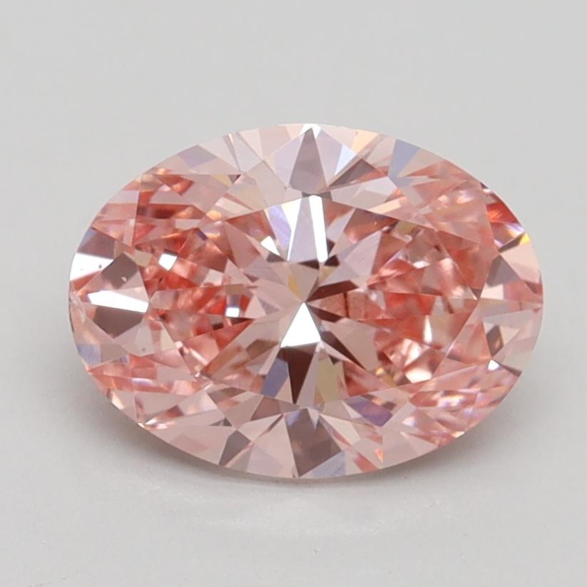 1.59 Ct. Fancy Intense Pink Oval Lab Grown Diamond