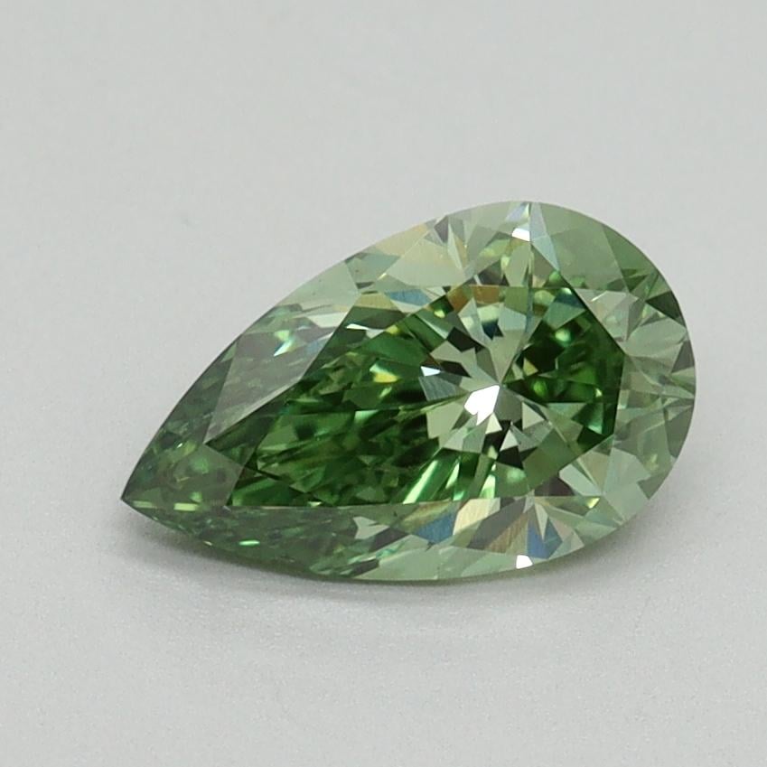 1.01 Ct. Fancy Vivid Green Pear Lab Grown Diamond