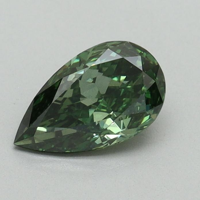 0.71 Ct. Fancy Vivid Green Pear Lab Grown Diamond