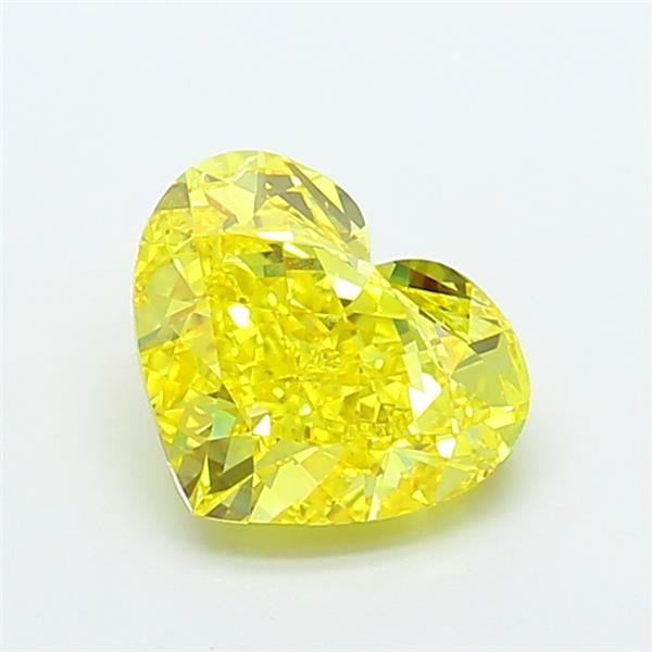 3.02 Ct. Fancy Vivid  Yellow Heart Lab Grown Diamond
