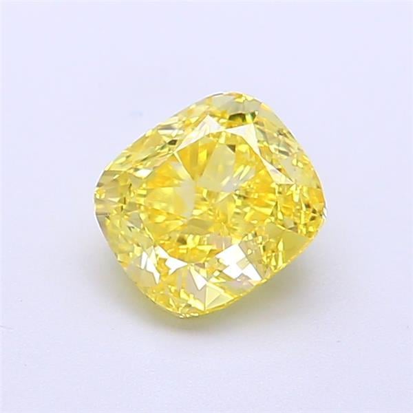 1.07 Ct. Fancy Intense Yellow Cushion Lab Grown Diamond