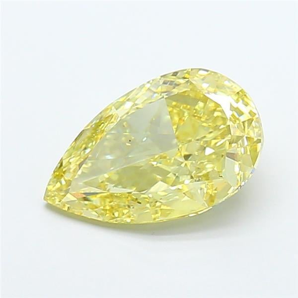 3.40 Ct. Fancy  Yellow Pear Lab Grown Diamond