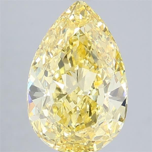 3.02 Ct. Fancy Intense Yellow Pear Lab Grown Diamond