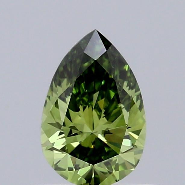 0.50 Ct. Fancy Vivid Green Pear Lab Grown Diamond