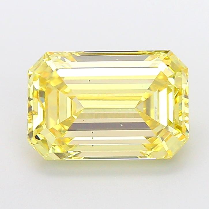 5.04 Ct. Fancy Intense  Yellow Emerald Lab Grown Diamond