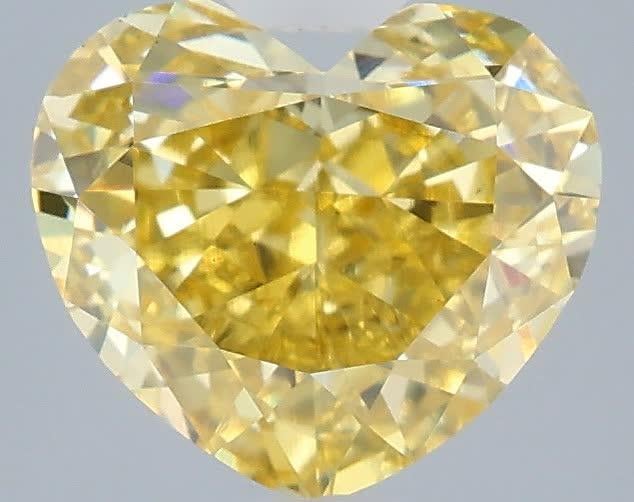 2.54 Ct. Fancy Intense Yellow Heart Lab Grown Diamond