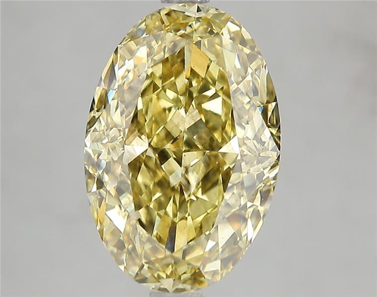 5.20 Ct. Fancy Intense Yellow Oval Lab Grown Diamond