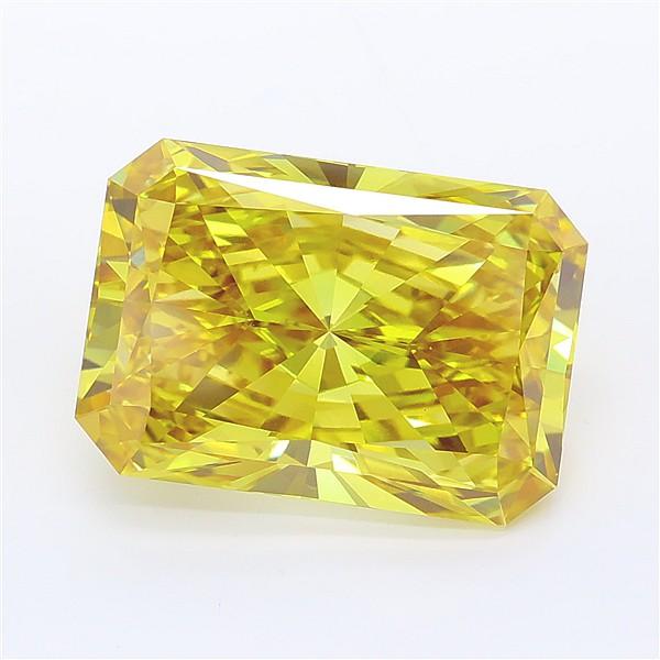 7.20 Ct. Fancy Vivid Yellow Radiant Lab Grown Diamond
