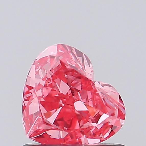 0.66 Ct. Fancy Vivid Pink Heart Lab Grown Diamond