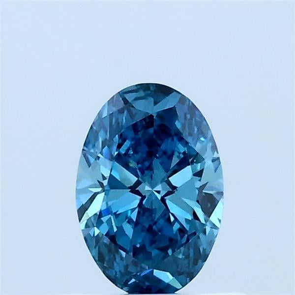 0.45 Ct. Fancy Vivid Blue Oval Lab Grown Diamond