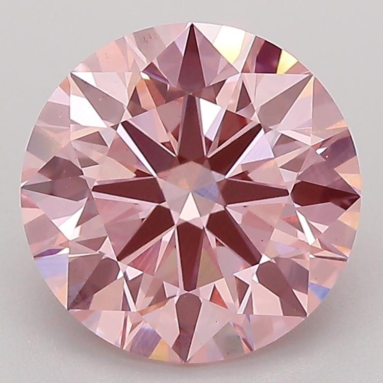 3.04 Ct. Fancy Intense Pink Round Lab Grown Diamond