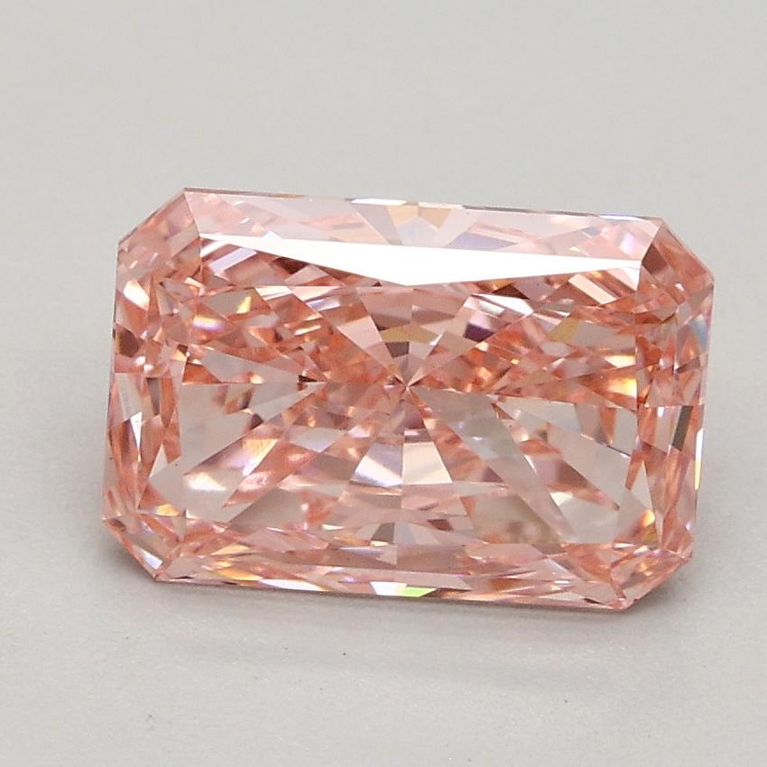 1.47 Ct. Fancy Intense Pink Radiant Lab Grown Diamond