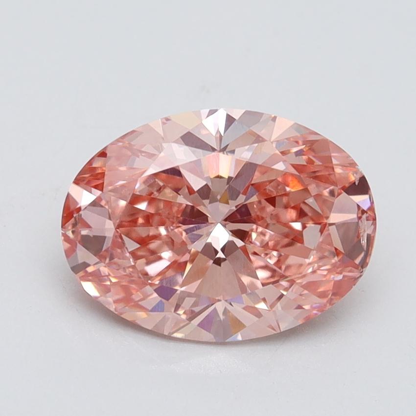 2.00 Ct. Fancy Vivid Pink Oval Lab Grown Diamond