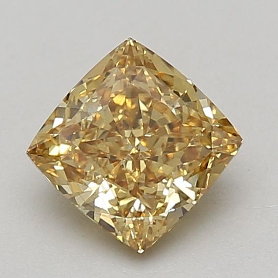 1.31 Ct. Fancy Intense Yellow Cushion Lab Grown Diamond