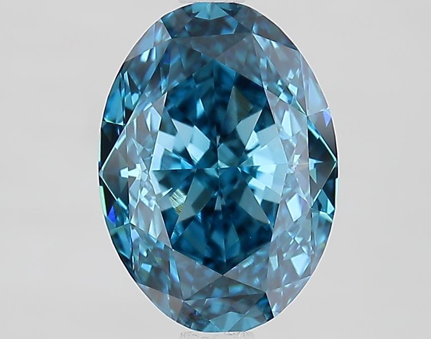 2.64 Ct. Fancy Vivid Blue Oval Lab Grown Diamond
