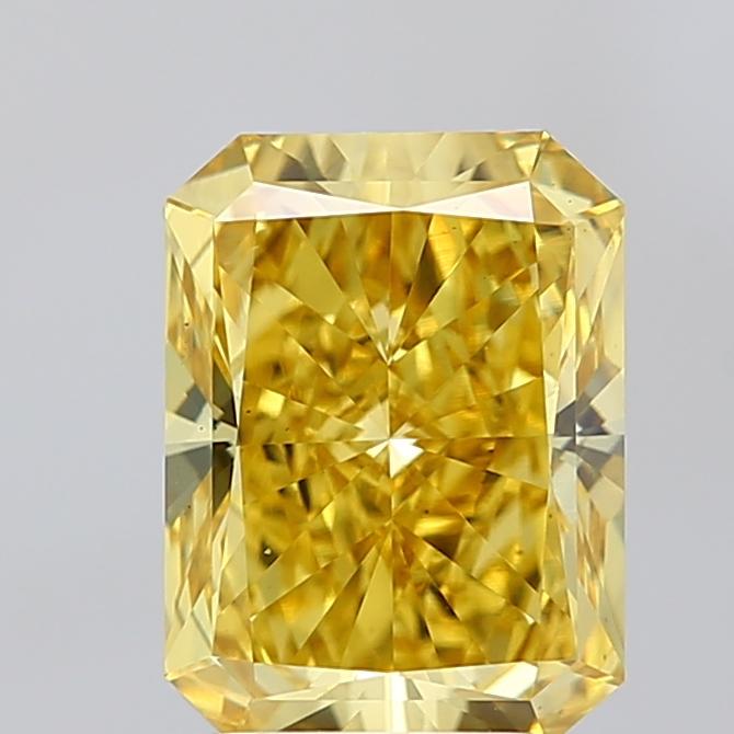 3.30 Ct. Fancy Vivid Yellow Radiant Lab Grown Diamond