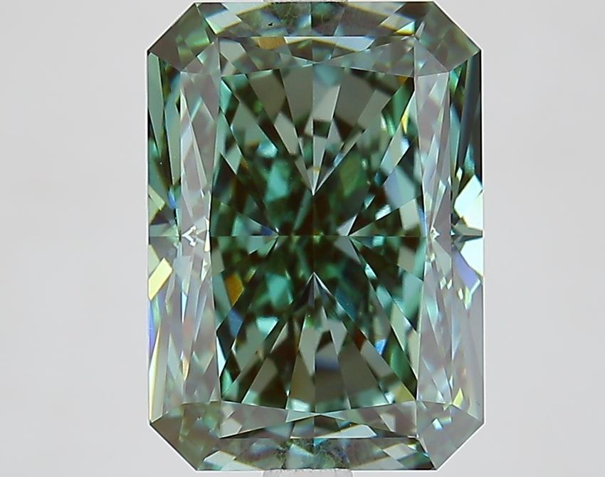 5.08 Ct. Fancy Intense Green Radiant Lab Grown Diamond