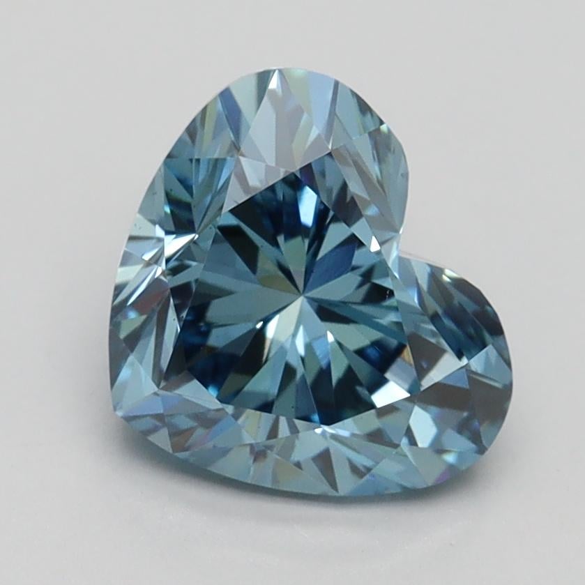 2.01 Ct. Fancy Vivid Blue Heart Lab Grown Diamond